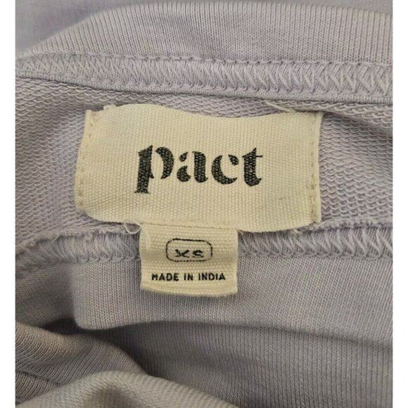 Pact Lavender Cut Out Sweatshirt Top Pullover XS Organic Cotton Blend Womens - Picture 5 of 6